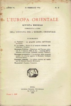 L'Europa orientale VI/II/1926