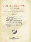 L'Europa orientale VI/IV/1926