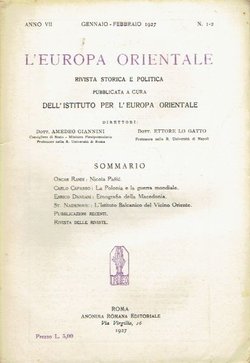 L'Europa orientale VII/1-2/1927