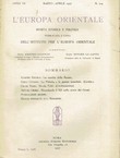 L'Europa orientale VII/3-4/1927