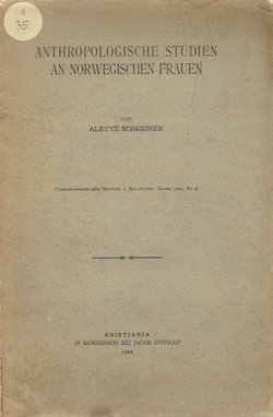 Antropologische Studien an norwegischen Frauen