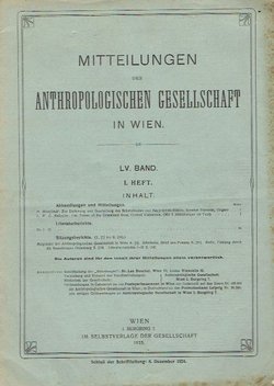 Mitteilungen der anthropologischen Gesellschaft in Wien LV/I/1925