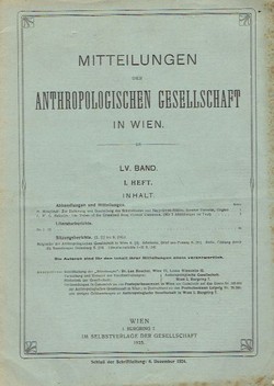 Mitteilungen der anthropologischen Gesellschaft in Wien LV/I/1925