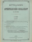Mitteilungen der anthropologischen Gesellschaft in Wien LV/VI/1925