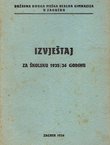Izvještaj za školsku 1935/36 godinu