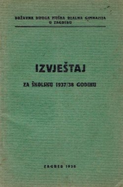 Izvještaj za školsku 1937/38 godinu