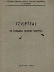 Izvještaj za školsku 1938/39 godinu