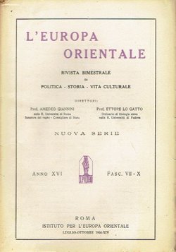L'Europa orientale XVI/VII-X/1936