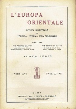 L'Europa orientale XVI/XI-XII/1936