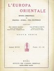 L'Europa orientale XVIII/III-IV/1938