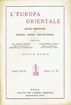 L'Europa orientale XVIII/V-VI/1938