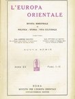 L'Europa orientale XX/I-II/1940
