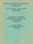 Klimatski podaci opservatorija Zagreb, Grič za razdoblje 1861-1967