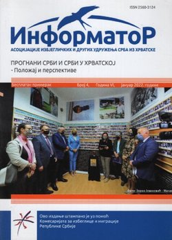 Informator. Prognani Srbi i Srbi u Hrvatskoj 4/IV/2022
