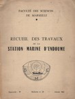 Recueil des travaux de la station marine d'endoume 39/25/1962