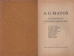 A. G. Matoš in memoriam. O 20-godišnjici pjesnikove smrti