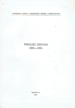 Pregled izdanja 1983-1984.