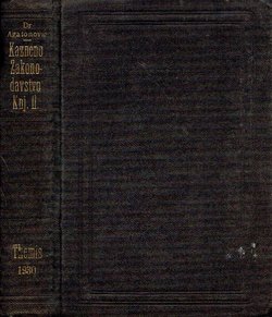 Kazneno zakonodavstvo II. Zakon o štampi i drugi