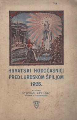 Hrvatski hodočasnici pred Lurdskom špiljom 1928.