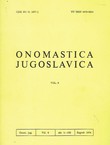 Onomastica jugoslavica 8/1979