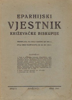 Eparhijski vjestnik Križevačke biskupije 3/1943