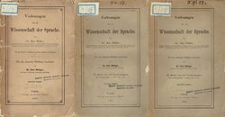 Vorlesungen über die Vissenschaft der Sprache I-III