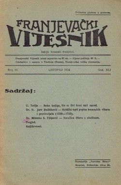Franjevački vijesnik XLI/10/1934