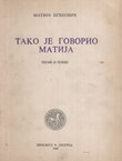 Tako je govorio Matija