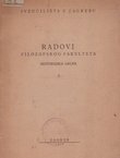 Radovi Filozofskog fakulteta. Historijska grupa I.