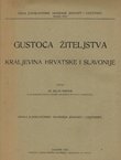 Gustoća žiteljstva Kraljevine Hrvatske i Slavonije