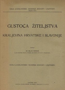 Gustoća žiteljstva Kraljevine Hrvatske i Slavonije