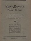 Nova revija. Vjeri i nauci XV/1/1936