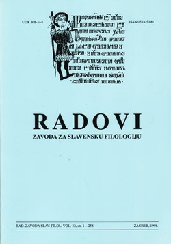 Radovi Zavoda za slavensku filologiju 32/1998
