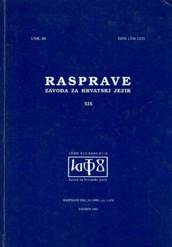Rasprave Zavoda za hrvatski jezik XIX/1993