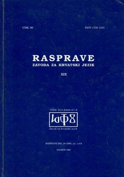 Rasprave Zavoda za hrvatski jezik XIX/1993