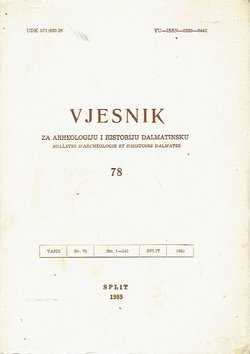Vjesnik za arheologiju i historiju dalmatinsku 78/1985