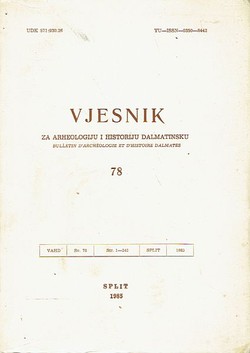 Vjesnik za arheologiju i historiju dalmatinsku 78/1985
