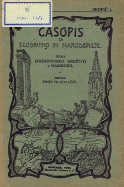 Časopis za zgodovino in narodopisje XX/1/1925