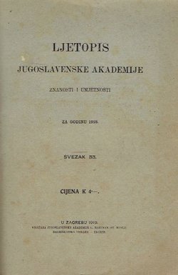 Ljetopis JAZU 33/1918