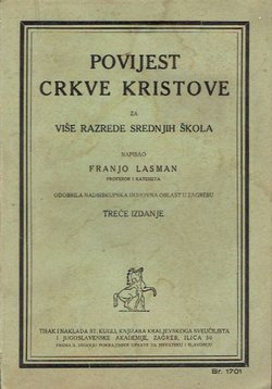 Povijest crkve Kristove za više razrede srednjih škola (3.izd.)