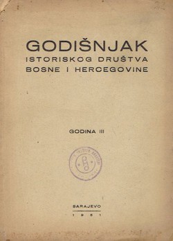 Godišnjak Istoriskog društva Bosne i Hercegovine III/1951