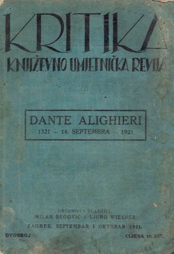 Kritika. Književno-umjetnička revija II/9-10/1921