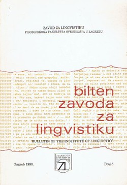 Bilten Zavoda za lingvistiku 5/1990