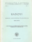 Radovi Filozofskog fakulteta u Zadru 11(7)/1972-73