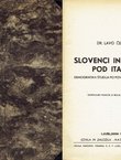 Slovenci in Hrvatje pod Italijo. Demografska študija po povojni uradni statistiki