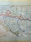 Karte von Kroatien, Slavonien, der Militar-Gränze, Dalmatien, Bosnien, Serbien und Montenegro