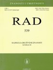 Rad HAZU. Knjiga 539. Razred za društvene znanosti 54/2019