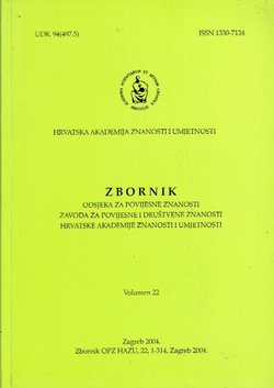 Zbornik Odsjeka za povijesne znanosti Zavoda za povijesne i društvene znanosti HAZU 22/2004