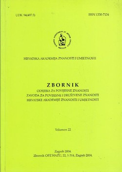 Zbornik Odsjeka za povijesne znanosti Zavoda za povijesne i društvene znanosti HAZU 22/2004