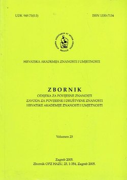 Zbornik Odsjeka za povijesne znanosti Zavoda za povijesne i društvene znanosti HAZU 23/2005